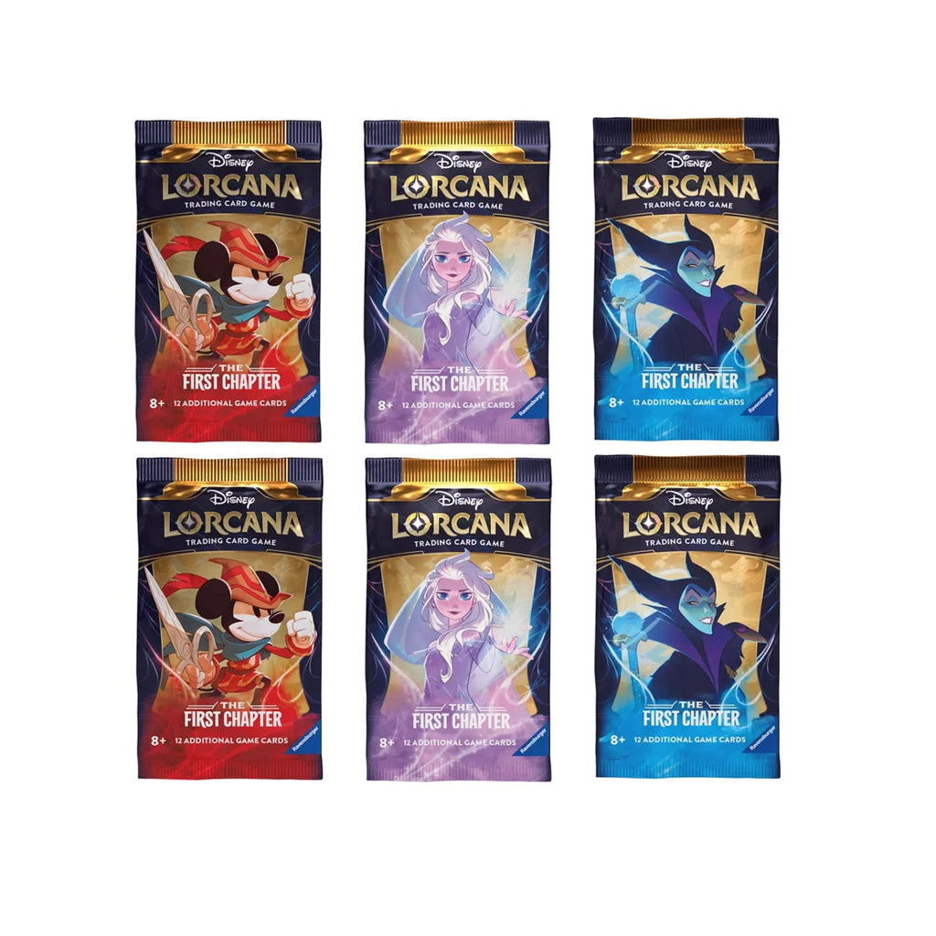 DISNEY LORCANA THE FIRST CHAPTER SIX BOOSTER PACKS (6 PACKS)